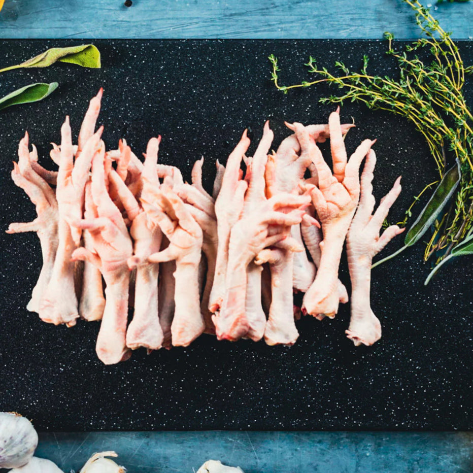 Hand Cut Zabiha Halal Chicken feet