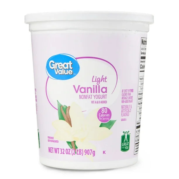 Light Vanilla Non Fat Yogurt (Vitamin A & B Added)