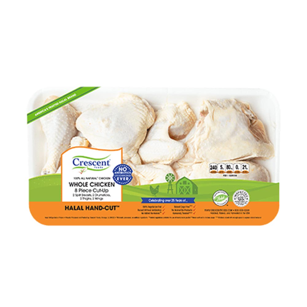 Crescent Hand Cut Zabiha Halal Chicken Cut